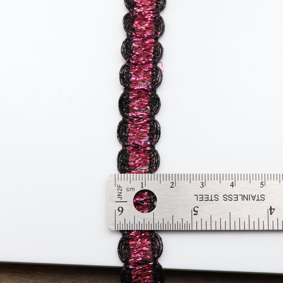 Dark Pink and Black Choker Adjustable Elegant Lace Chokers  (#15) - Picture 6 of 9